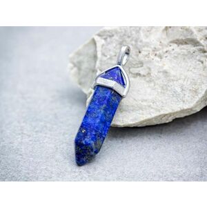 Lápisz lazuli kétcsúcsos ásvány medál kép