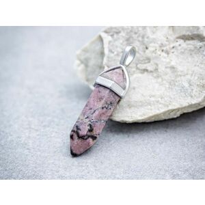 Rodonit kétcsúcsos ásvány medál kép