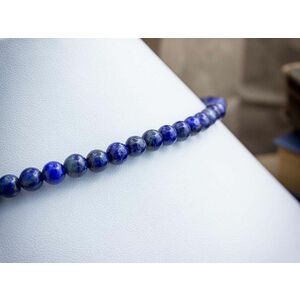 Lápisz lazuli ásvány köves nyaklánc 6mm kép