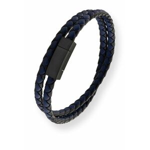 Troli Troli Dupla karkötő fekete és kék bőrből Leather VABOB013 kép