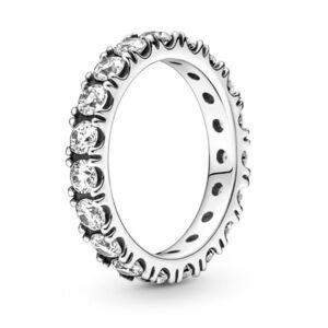 Pandora Pandora Csillogó ezüst gyűrű tiszta kristályokkal Eternity 190050C01 50 mm kép