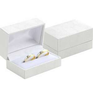 JK Box JK Box Fehér műbőr doboz jegygyűrűkhöz GZ-7/A1 kép