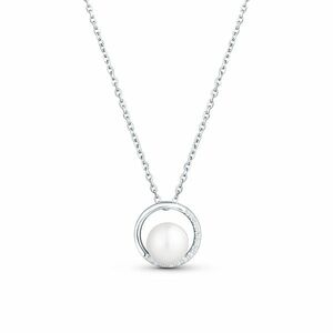 JwL Luxury Pearls JwL Luxury Pearls Gyengéd nyaklánc cirkónium kövekkel és valódi gyöngyökkel JL0833 (lánc, medál) kép