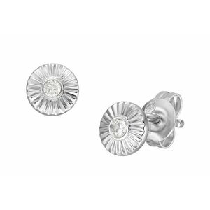 Fossil Fossil Elegáns ezüst fülbevaló kristállyal Circle JFS00617040 kép