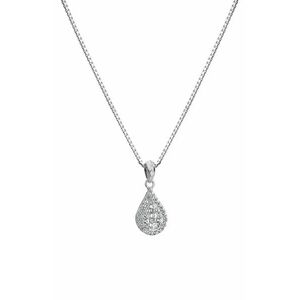 Hot Diamonds Hot Diamonds Elegáns ezüst csillogó topáz és gyémánt nyaklánc Glimmer DP913 (lánc, medál) kép
