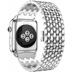 4wrist 4wrist Sárkány mintázatú acél szíj Apple Watch-hoz 38/40/41 mm - Silver kép