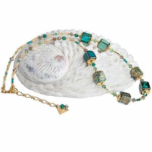 Lampglas Lampglas Lenyűgöző Emerald Oasis nyaklánc 24 karátos aranyból Lampglas NCU68 gyöngyökkel kép