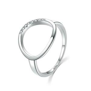 MOISS MOISS Elegáns ezüst gyűrű cirkónium kövekkel R0001901 48 mm kép
