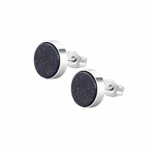 Troli Troli Divatos acél fülbevaló fekete kristályokkal kép