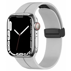 4wrist 4wrist Szilikon szíj mágneses csattal Apple Watch-hoz 42/44/45/49 mm - Grey kép