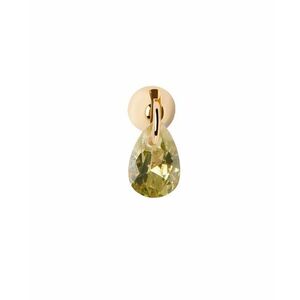 PDPAOLA PDPAOLA Elegáns aranyozott single fülbevaló cirkónium kővel Green Lily Gold PG01-203-U - 1 db kép