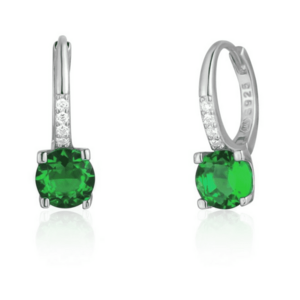 JVD JVD Csillogó ezüst fülbevaló zöld cirkónium kövekkel SVLE1966XJ5Z300 kép