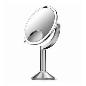 Simplehuman Simplehuman Újratölthető kozmetikai tükör TRIO érzékelő érintésvezérléssel és LED megvilágítással, 1x / 5x / 10x nagyítással Kefélt rozsdamentes acél kép