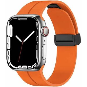 4wrist 4wrist Szilikon szíj mágneses csattal Apple Watch-hoz 42/44/45/49 mm - Orange kép