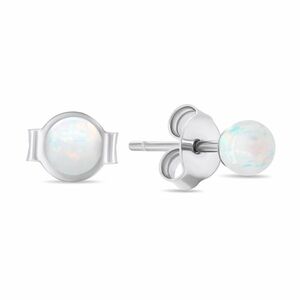 Brilio Silver Brilio Silver Finom ezüst fülbevaló fehér szintetikus opálokkal EA625W kép
