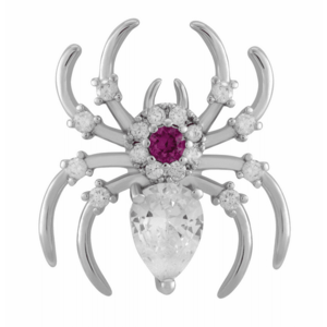 Troli Troli Időtlen pók alakú bross kristályokkal KS-225 kép