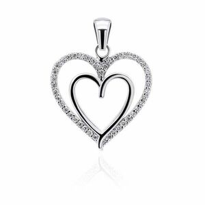 Brilio Silver Brilio Silver Bájos ezüst szív medál cirkónium kövekkel PT13W kép
