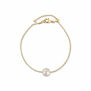 JwL Luxury Pearls JwL Luxury Pearls Finom aranyozott karkötő igazi gyönggyel JL0711 kép