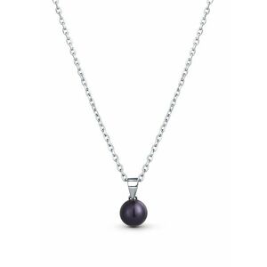 JwL Luxury Pearls JwL Luxury Pearls Gyengéd ezüst fekete igazgyöngy nyaklánc JL0836 (lánc, medál) kép