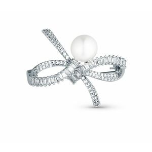 JwL Luxury Pearls JwL Luxury Pearls Női csillogó bross masni igazgyöngyökkel és kristályokkal JL0842 kép