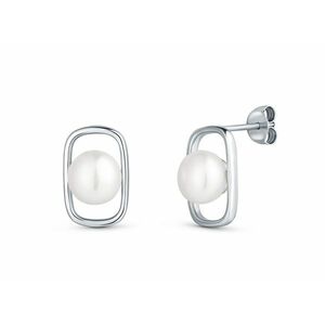 JwL Luxury Pearls JwL Luxury Pearls Gyengéd ezüst fülbevaló valódi gyönggyel JL0829 kép