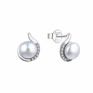 MOISS MOISS Elegáns ezüst fülbevaló gyöngyökkel és cirkóniumokkal E0001852 kép