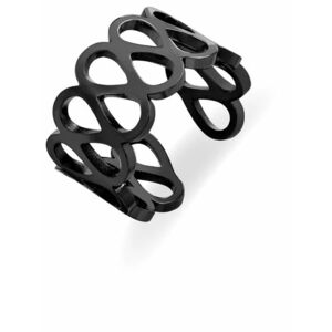 Troli Troli Divatos fekete acél gyűrű kép
