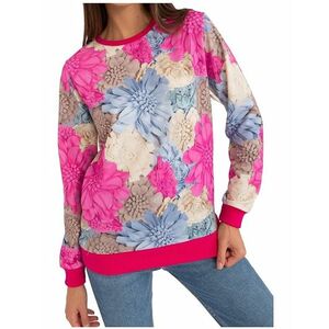 Rózsaszín virágos pulóver kép