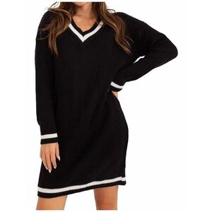 fekete pulóver ruha kép