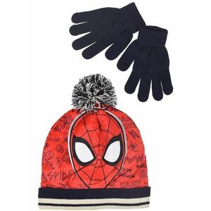 Marvel Spiderman piros-fekete téli sapka és kesztyű szett kép