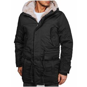 Fekete téli férfi kabát kép