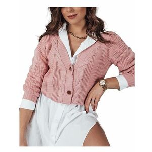 Roxie Pink Button Up kötött pulóver kép