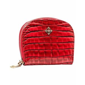 Milano design piros kis pénztárca cipzárral kép