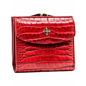 Milano design piros kis pénztárca öko bőrből kép