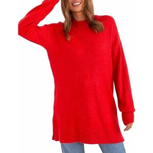 piros hosszú pulóver kép