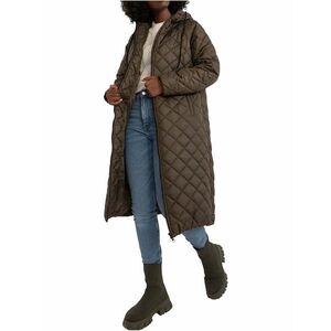 Khaki steppelt hosszú kabát kép