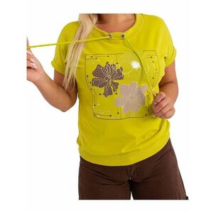 Lime póló mintával és fűzővel kép