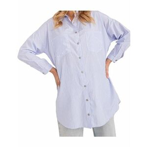 Kék-fehér női csíkos ing kép