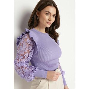 Női lila pulóver kép