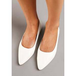 Fehér Balerina lapossarkú cipő kép
