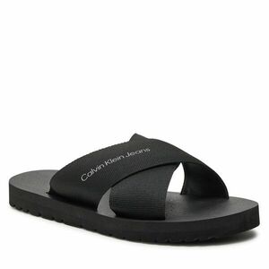 Papucs Calvin Klein Jeans Cross Sandal Slipon Rp In Btw YM0YM00942 Triple Black 0GT kép