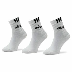 3 pár uniszex hosszú szárú zokni adidas HT3437 White kép