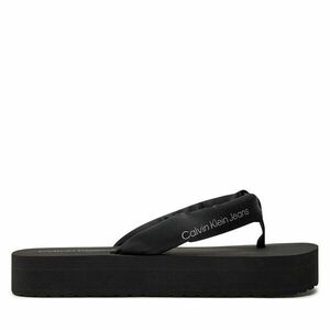Flip-flops Calvin Klein Jeans Beach Sandal Flatform Padded Ny YW0YW01400 Black/Reflective Silver 0GN kép