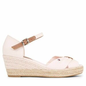 Espadrilles Tommy Hilfiger Basic Open Toe Mid Wedge FW0FW04785 Whimsy Pink TJQ kép