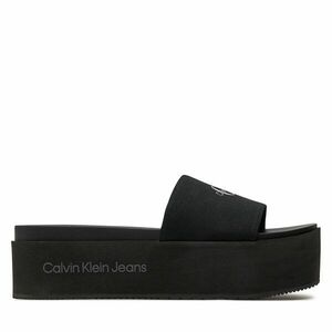 Papucs Calvin Klein Jeans Flatform Sandal Met YW0YW01036 Black BDS kép