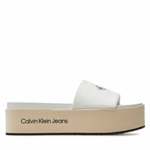 Papucs Calvin Klein Jeans Flatform Sandal Met YW0YW01036 Creamy White/Bright White 0F9 kép