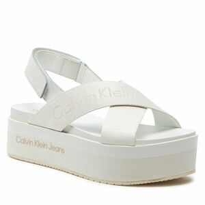 Szandál Calvin Klein Jeans Flatform Sandal Sling In Mr YW0YW01362 Off White YBR kép