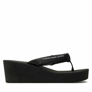 Flip-flops Calvin Klein Jeans Beach Wedge Sandal Padded Ny YW0YW01397 Black/Bright White 0GM kép