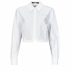 Ingek / Blúzok Karl Lagerfeld crop poplin shirt kép