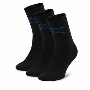 3 pár uniszex hosszú szárú zokni Reebok R0258-SS24 (3-pack) Fekete kép